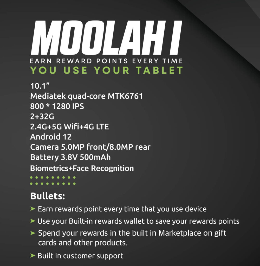 Moolah M1 – 10” Tablet - Moolah Wireless